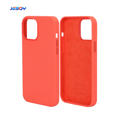Custom Real Silicone Mobile Phone Case Soft Skin Friendly Pink For IPhone