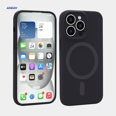 Casilla de teléfono magnética de silicona líquida real Magsafe A prueba de golpes para iPhone 14 15 16