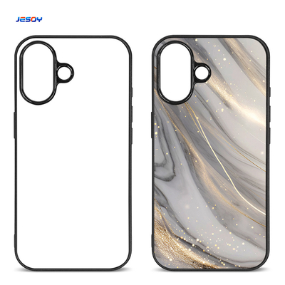 Tpu 2D Sublimación Capa de teléfono celular Casilla en blanco A prueba de golpes Para el iPhone 16 ProMax