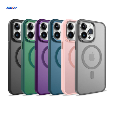 Translucent Matte Magsafe Phone Wallet Shockproof Anti Fingerprint