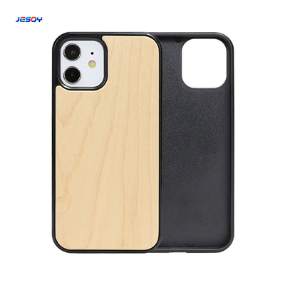 Cherry Wood Tpu Pc Wooden Phone Cover Engravable For Samsung
