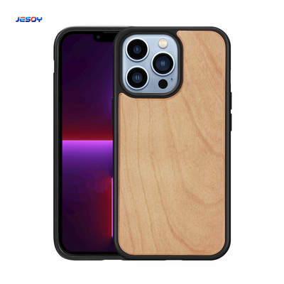 TPU Parachoques de bambú de madera Casas para móviles de madera Casilla para teléfonos de madera Eco amigable