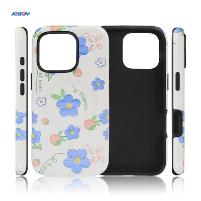 Sublimation Film 2 in 1 3D Mobile Phone Case Covers Blank Custom Compatible with iPhone